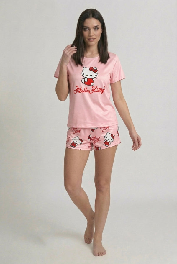 Ensemble Pyjama Hello Kitty Femme Short Manches Courtes - Hello My Love