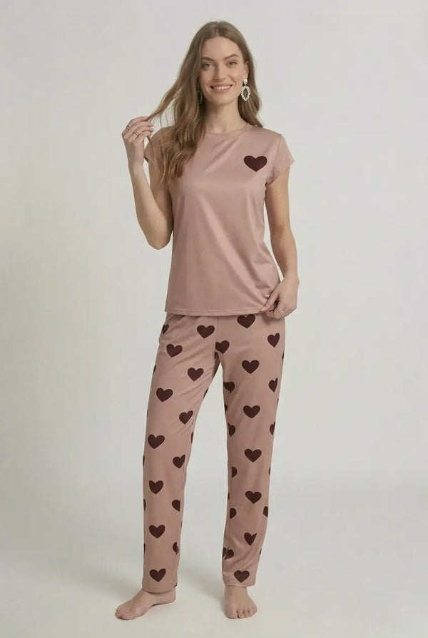 Ensemble Pyjama Soie Lait Femme Manches Volantées Léger - Lait de Soir