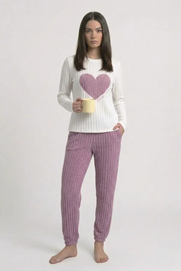 Ensemble Pyjama Femme Imprimé Manches Longues & Pantalon - Plénitude