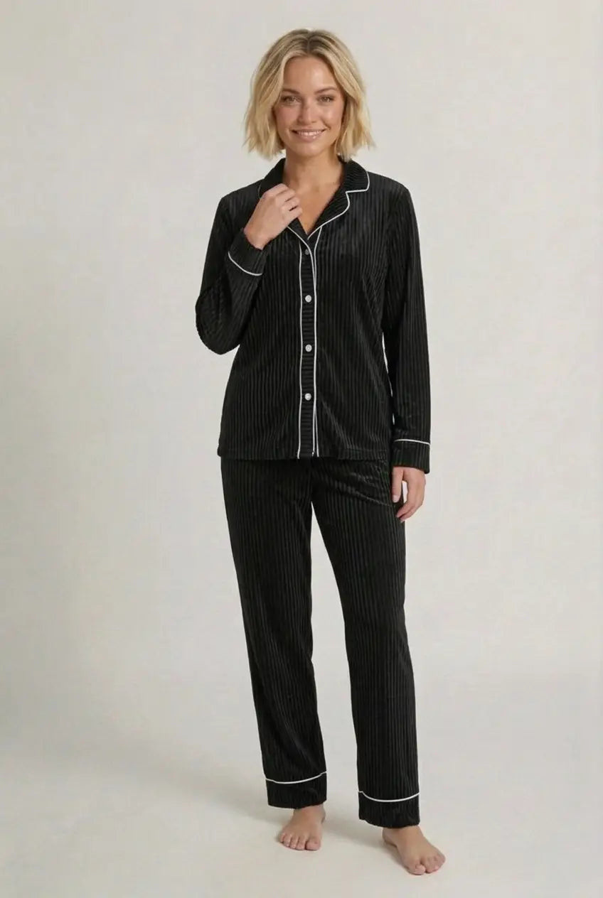 Ensemble Pyjama Femme Fashion Manches Longues & Pantalon Hiver - All Nighter